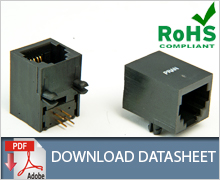 RJ11 Side Entry Modular Jack Short Body